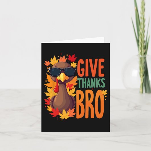 Vielen Dank Bro Niedlich Türkei Kleinkind dankbar Karte (Vorderseite)