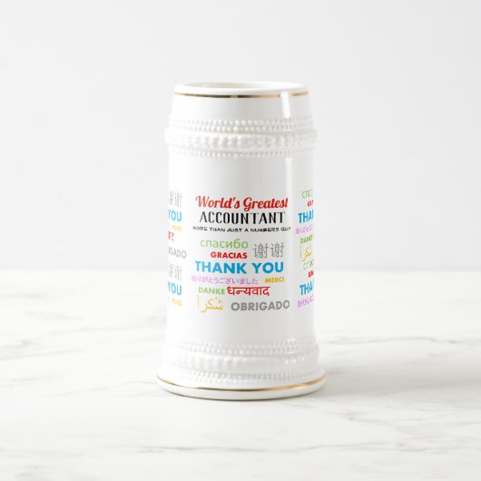 Vielen Dank Buchhalter Geschenk Personalisiert Mod Bierglas (Mittel)