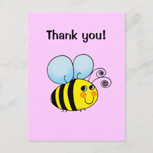 Vielen Dank! (bumble bee) Postkarte