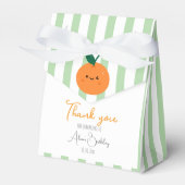 Vielen Dank bunt lebendig lächelnd orange grün Geschenkschachtel (Vorderseite)