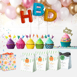 Vielen Dank bunt lebendig lächelnd orange grün Geschenkschachtel