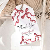 Vielen Dank, Burgundy Bow Geschenkmarke Geschenkanhänger