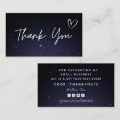 Vielen Dank, Burgundy Night Sky Kosmic Galaxy Tren Visitenkarte (Vorne/Hinten)