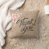Vielen Dank, Burlap print Kissen (Decke)
