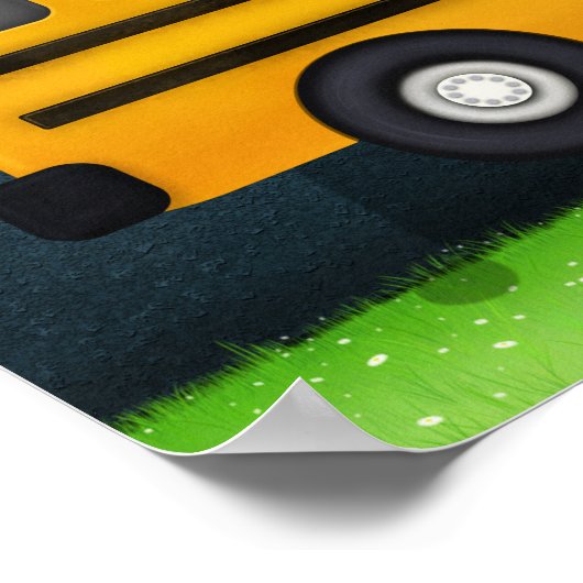 Vielen Dank Busfahrer 10 Foto Custom School Bus Poster (Ecke)