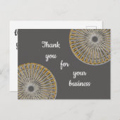 Vielen Dank Business Gold Silver Client Wertschätz Postkarte (Vorne/Hinten)