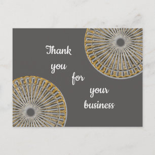 Vielen Dank Business Gold Silver Client Wertschätz Postkarte