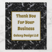 Vielen Dank, Business Gold und Black Beruflich Weinetikett (Einzelnes Label)