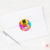 Vielen Dank Business Holograph QRCode Logo Rainbow Runder Aufkleber (Umschlag)