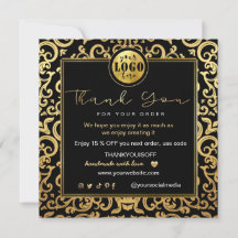 Vielen Dank Business Insert Logo Gold Luxus Frame