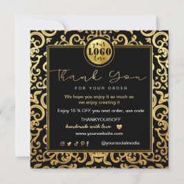 Vielen Dank Business Insert Logo Gold Luxus Frame Einladung