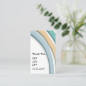 Vielen Dank Business Logo Modern Store Rabattkarte (Stehend Vorderseite)