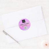 Vielen Dank Business Packaging Glitzer Pink QR-Log Runder Aufkleber (Umschlag)
