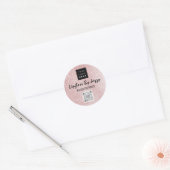 Vielen Dank Business Packaging Rose Glitzer QR-Cod Runder Aufkleber (Umschlag)