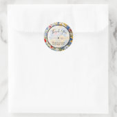 Vielen Dank Business Summer Wild Blume Runder Aufkleber (Tasche)