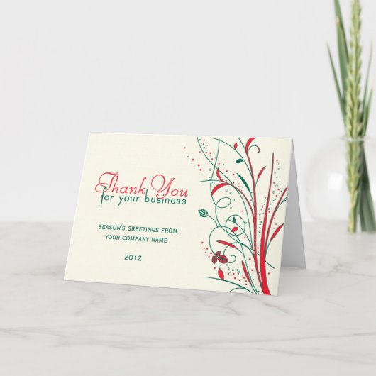 Vielen Dank Business Weihnachtskarte Feiertagskarte (Vorderseite)