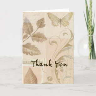 Vielen Dank Butterfly Floral Music Collage Dankeskarte