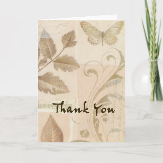 Vielen Dank Butterfly Floral Music Collage Dankeskarte