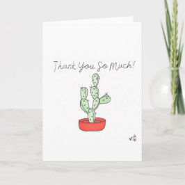 Vielen Dank Cactus 5 Card Dankeskarte