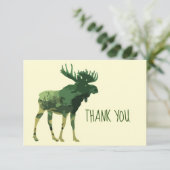 Vielen Dank, Camouflage Moose Animal Blank Inside Dankeskarte (Stehend Vorderseite)