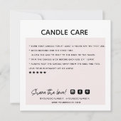 Vielen Dank, Candle Care bestellen Sie Business Ca Dankeskarte (Vorderseite)