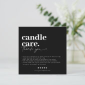 Vielen Dank Candle Care Modern Business Card Dankeskarte (Stehend Vorderseite)