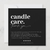 Vielen Dank Candle Care Modern Business Card Dankeskarte (Vorderseite)