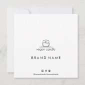 Vielen Dank Candle Care Modern Business Card Dankeskarte (Rückseite)