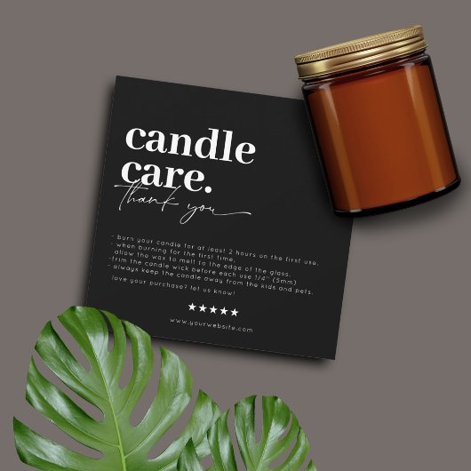 Vielen Dank Candle Care Modern Business Card Dankeskarte