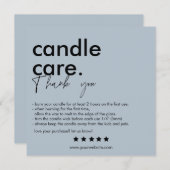 Vielen Dank Candle Care Modern Business Card Dankeskarte (Vorne/Hinten)