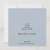 Vielen Dank Candle Care Modern Business Card Dankeskarte (Rückseite)