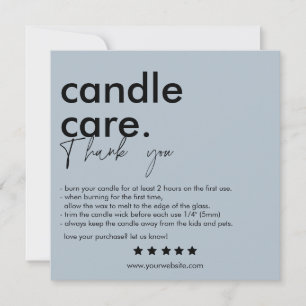Vielen Dank Candle Care Modern Business Card Dankeskarte