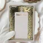 Vielen Dank Card Art Nouveau Mucha Vintager Deko Folieneinladung<br><div class="desc">Mit unserer atemberaubenden Dankeschön-Karte, mit einem wunderschönen weiblichen Kopf mit langen, fließenden Haaren und verzierten Details, die durch den ikonischen Jugendstil von Alphonse Mucha inspiriert sind, bedanken Sie sich. Diese Dankeschön-Karte ist der ideale Weg, um jedem Anlass eine Touch von Eleganz und Eleganz hinzuzufügen, von Hochzeitsfeiern über Babyduschen bis hin...</div>