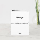 Vielen Dank Card Asian Floral Black Silver Bamboo Dankeskarte (Rückseite)