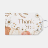 Vielen Dank Card Autumn Pumpkin Fall Geschenkanhänger (Vorderseite (Horizontal))