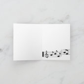 Vielen Dank Card Bass Clef Musiknote Red Dankeskarte (Innenseite)