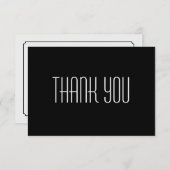 Vielen Dank Card Black 5x3.5 Flat Dankeskarte (Vorne/Hinten)