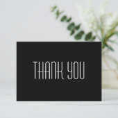 Vielen Dank Card Black 5x3.5 Flat Dankeskarte (Stehend Vorderseite)