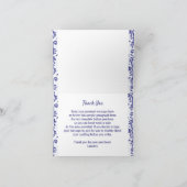 Vielen Dank Card Blue Toile Lemons angepasst Dankeskarte (Innenseite)