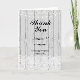 Vielen Dank Card Bridal Lace Wood Wedding Verlobun Dankeskarte