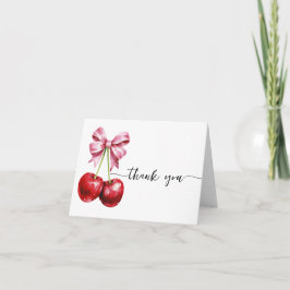 Vielen Dank Card Cherry Coquette Baby Dusche gekla Dankeskarte