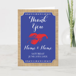 Vielen Dank Card Crawfish Boil Lobster Beach Weddi Dankeskarte