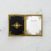 Vielen Dank Card Elite Black Gold Elegant Dankeskarte (Innenseite)