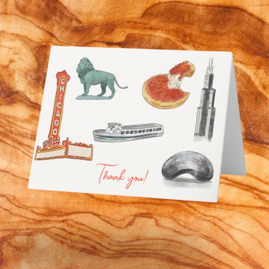 Vielen Dank, Card für die Hochzeit in Chicago Dankeskarte