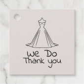 Vielen Dank Card Hochzeitskleid Silhouette Collect Geschenkanhänger (Vorderseite)