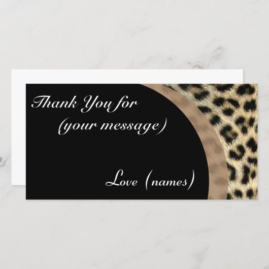 Vielen Dank Card Pack von 10 - Leopard Print Dankeskarte (Vorne/Hinten)