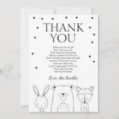 Vielen Dank Card Safari Animals Baby Dusche Geburt Einladung (Vorderseite)