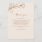 Vielen Dank Card Terracotta Script Info Begleitkarte (Vorderseite)