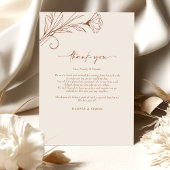 Vielen Dank Card Terracotta Script Info Begleitkarte