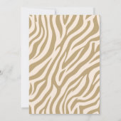 Vielen Dank Card-Zebra Print-Beige- Einladung (Rückseite)